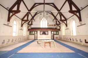 Photo showing an empty church interior
